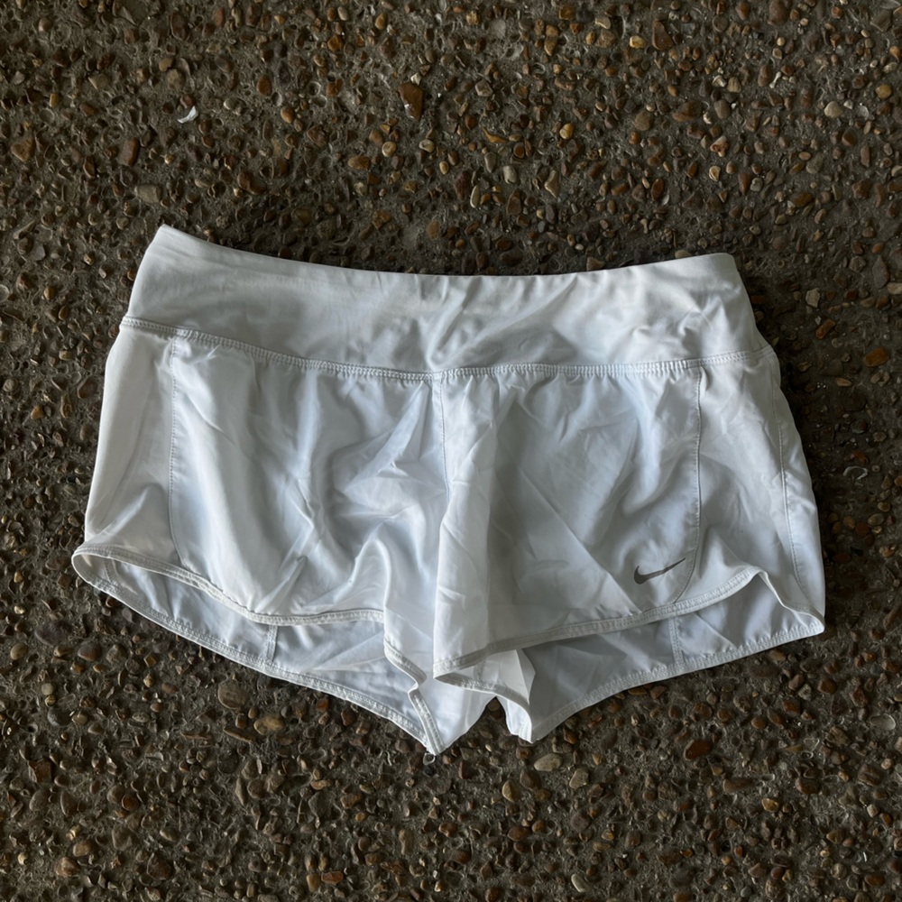 nike white running shorts size l
